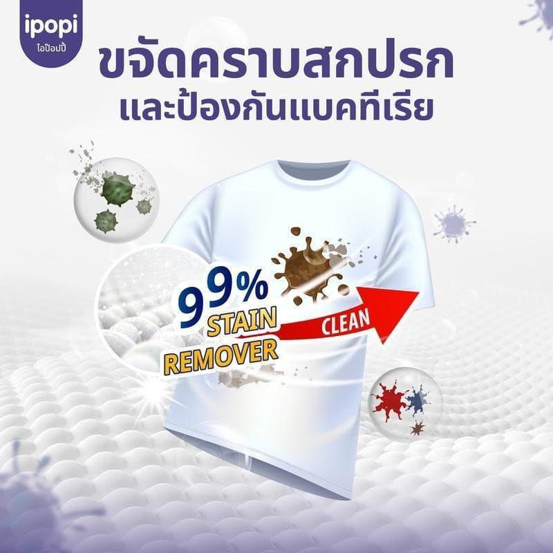 ipopi น้ำยาซักผ้าสูตรอ่อนโยนต่อผิว น้ำยาซักผ้าขนาด 2 ลิตร ต่อถุง, บรรจุ 4 ถุง ต่อกล่อง ส่งในรูปแบบกล่อง รูปที่ 5