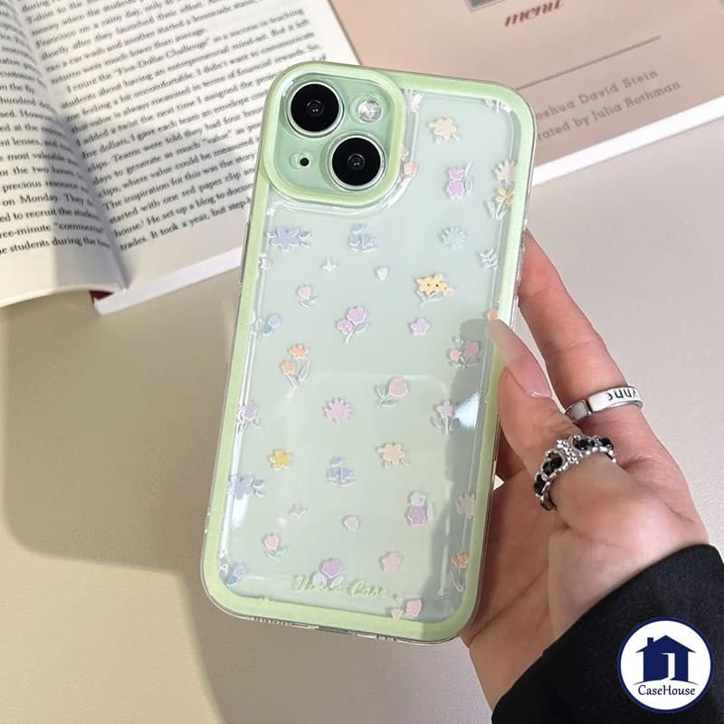 เคสนิ่มใสลายดอกไม้เรียบง่าย เข้ากันได้กับ OPPO A16 A6x A5 A3X A60 A54 A38 A18 A17 A5s A15 A12 A58 A7 A3s A5 A57 A78 A35 รูปที่ 3
