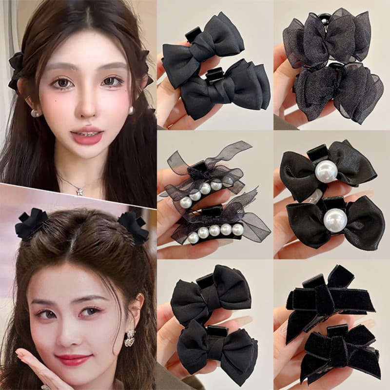 2024 ใหม่ Pearl Bow แฟชั่นกิ๊บติดผมขนาดเล็ก Headpiece รูปที่ 1