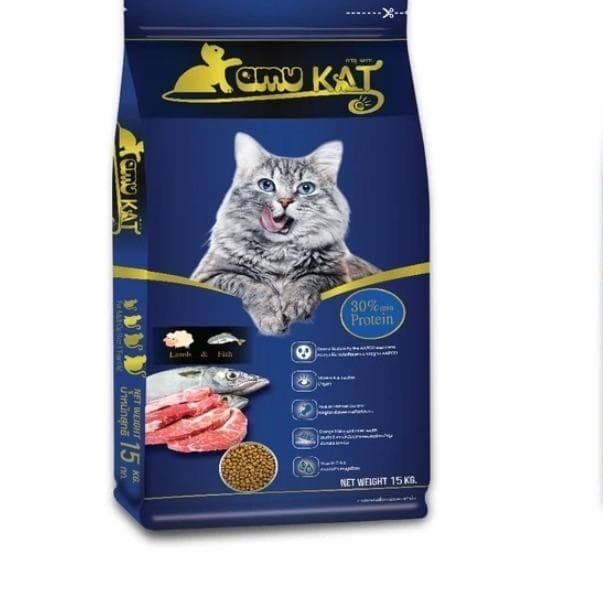 ] อาหารแมว Kamu Kat รสแกะและปลา ความคุมความเค็ม ลดก้อนขน โปรตีน30% ขนาด 1 kg. รูปที่ 4