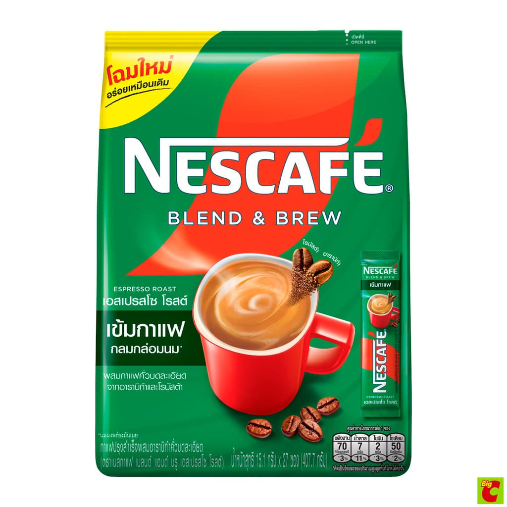 เนสกาแฟ เบลนด์ แอนด์ บรู เอสเปรสโซ โรสต์ กาแฟปรุงสำเร็จ 15.1 ก. แพ็ค 27 รูปที่ 2
