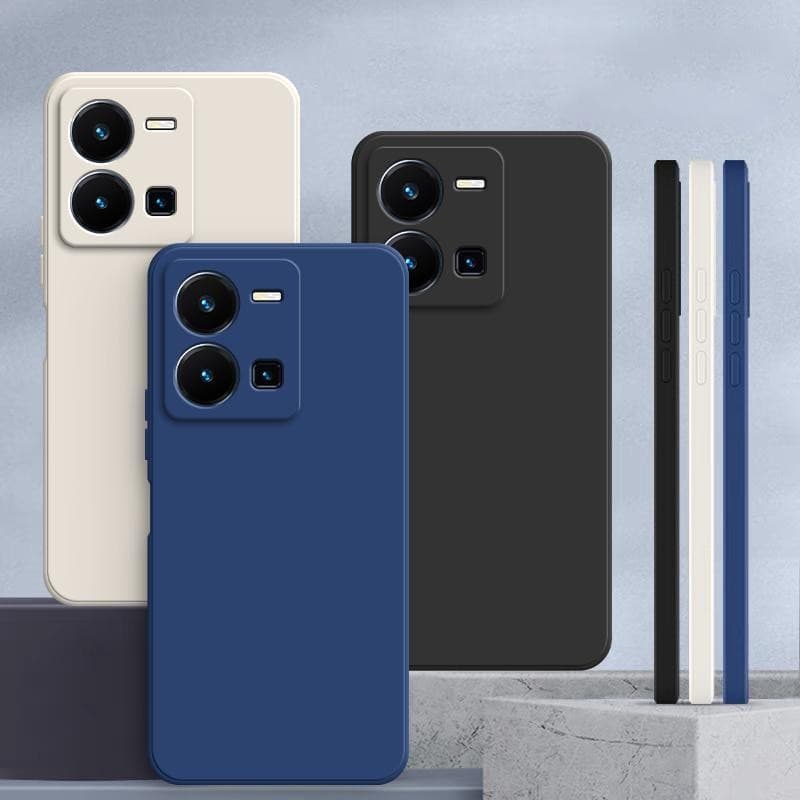 เคส Vivo Y35 สีทึบ Vivo Y35 เคสซิลิโคนป้องกันการตกสีธรรมดาเรียบง่าย YT รูปที่ 1