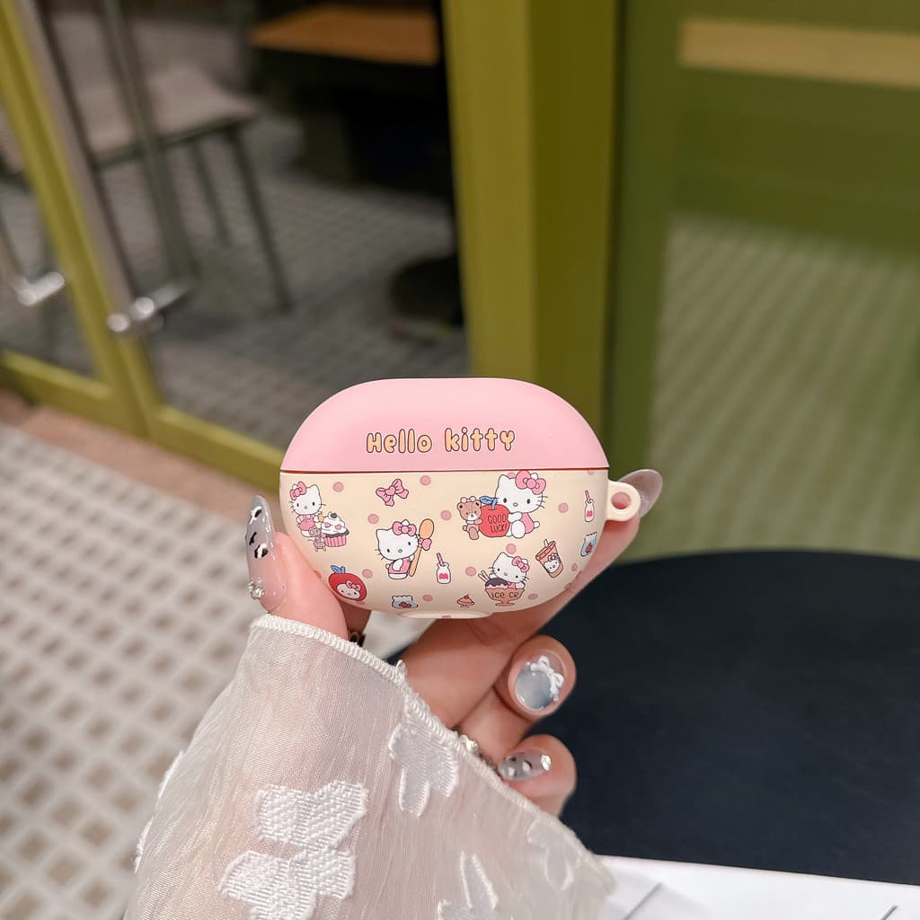 สําหรับ HUAWEI FreeBuds PRO SE 2 3 4 5 6 7 i FreeClip TPU สีชมพู Hello Kitty Cat Soft Case ฝาครอบป้องกัน รูปที่ 7