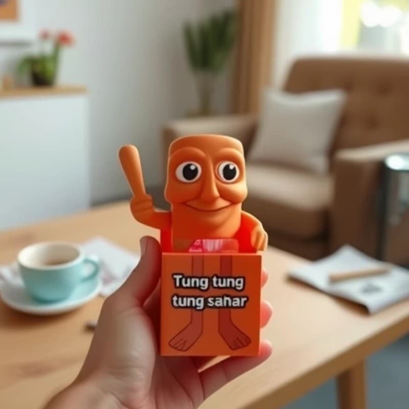 ซื้อหนึ่งแถมหนึ่งฟรีคลาสสิคแห่งขุนเขาและท้องทะเล พวงกุญแจเสียง Tung Tung Tung Sahur จี้ความเครียดบรรเทาของเล่น รูปที่ 6