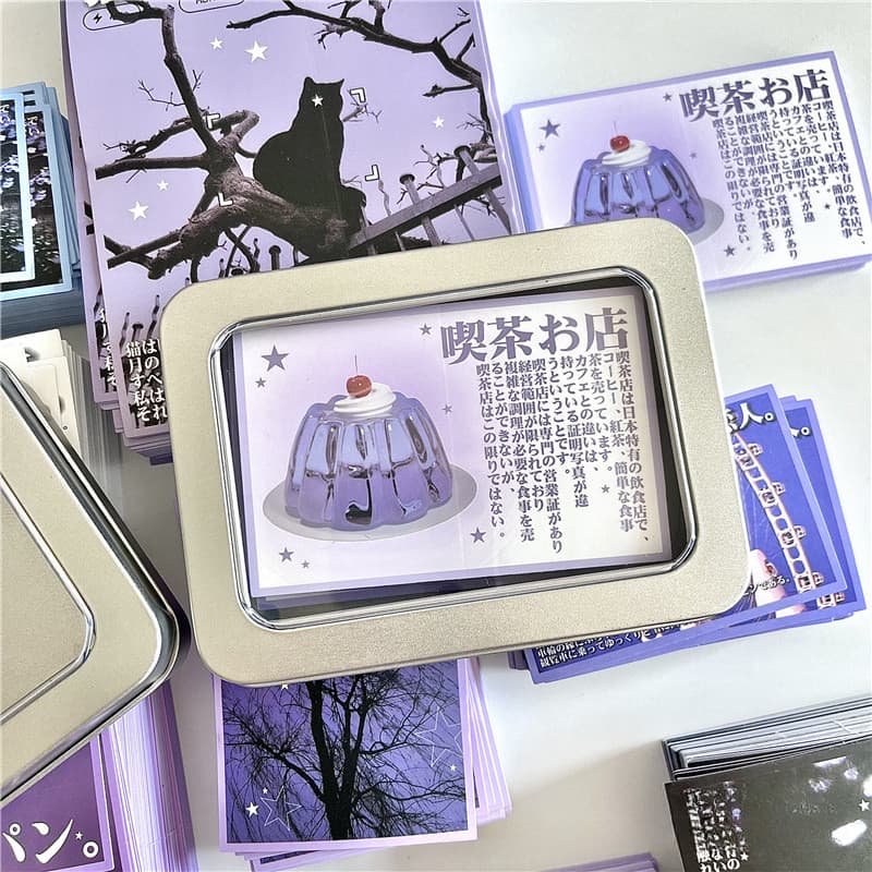 กล่องดีบุกเงิน Flip Cover Case กล่องเหล็ก Mini Storage Box Desk Organizer รูปที่ 8