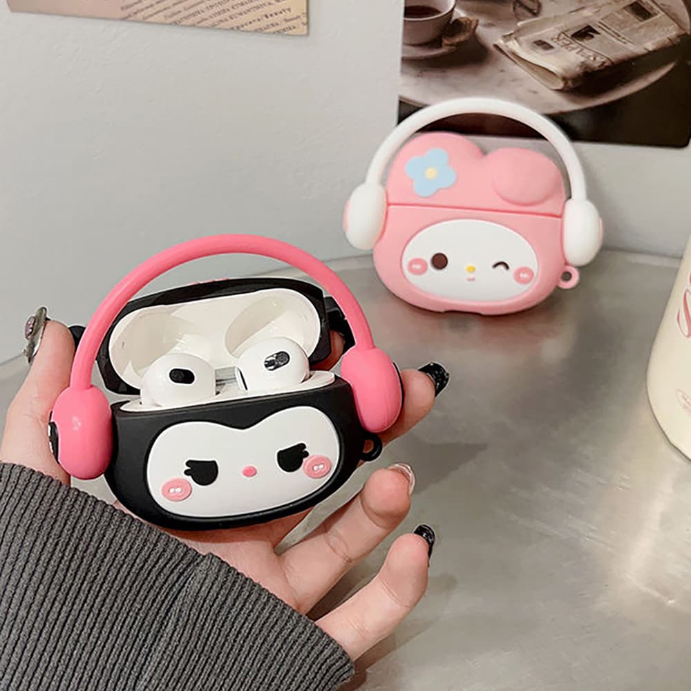 AK Case Cover Compatible for Airpods 1/2/3/4/Pro/Pro2 Pro 2 เคสป้องกันหูฟัง TPU นุ่มและป้องกันการล่มสลาย พวงกุญแจ รูปที่ 5