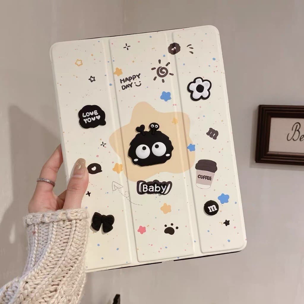 010. เคสฝาพับ สำหรับ Samsung Tab S6 lite/Tab A7 lite/Tab A9 Plus A9Plus Tab S9FE S9 FE Tab A11 A11Plus มีช่องใส่ปากกา รูปที่ 4