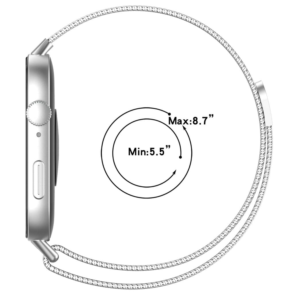 Milanese Loop Strap สำหรับHuawei Watch Fit 5 4 3 / 5 Pro / 4 Pro โลหะสแตนเลสอุปกรณ์เสริมวงแม่เหล็กสำหรับ Smartwatch H รูปที่ 9