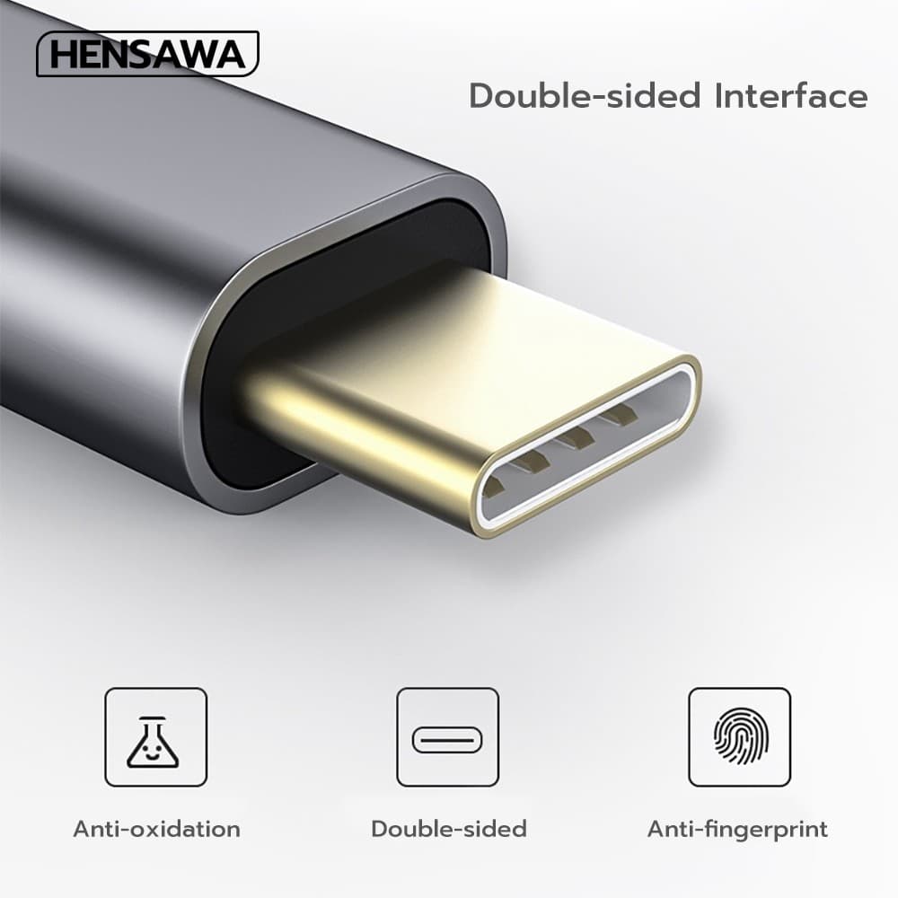 Hensawa อะแดปเตอร์อีเทอร์เน็ต Type-c to RJ45 USB 3.0 to RJ45 LAN 1000 /100 Mbps Gigabit Ethernet Adapter Network Adapter รูปที่ 6