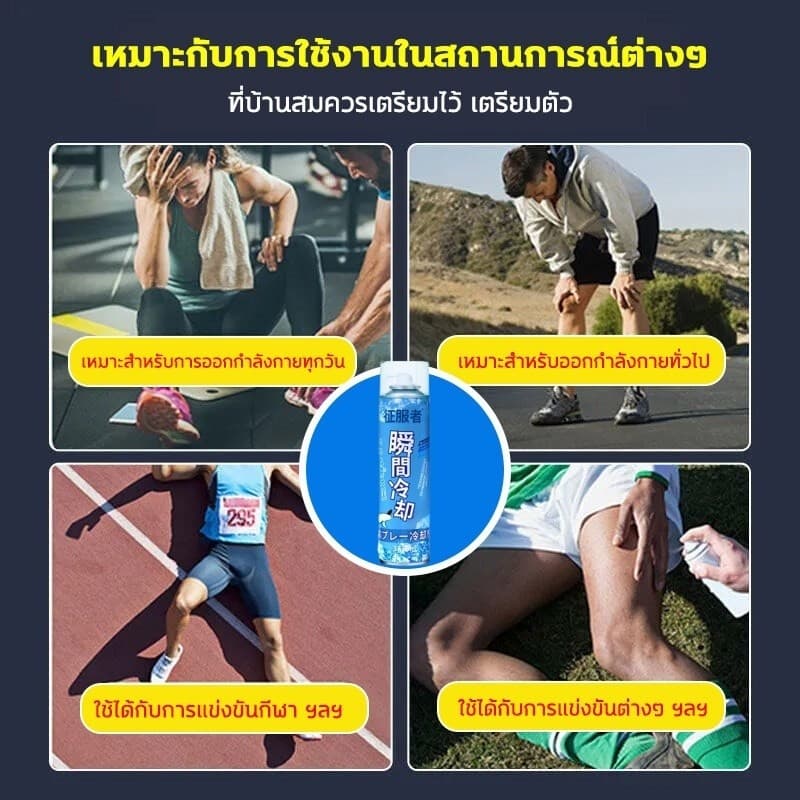 สเปรย์เย็น สเปย์เย็น สเปรย์เย็นๆๆ สูตรเย็น ฉีดแล้วเย็นทันที พกพาสะดวก สเปรย์แก้ปวดกล้ามเนื้อ เล่นกีฬา รูปที่ 4