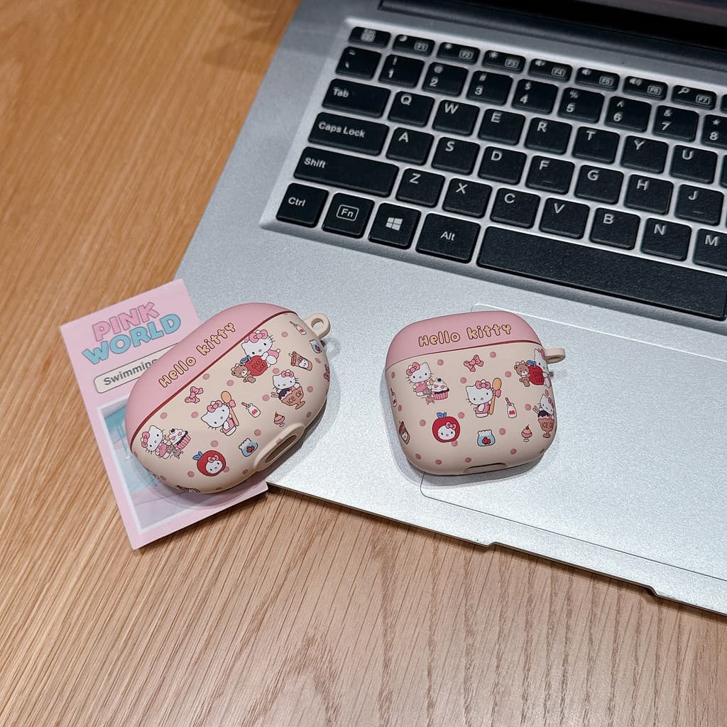 สําหรับ HUAWEI FreeBuds PRO SE 2 3 4 5 6 7 i FreeClip TPU สีชมพู Hello Kitty Cat Soft Case ฝาครอบป้องกัน รูปที่ 2