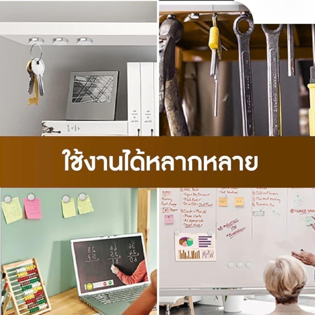 แม่เหล็กแรงสูง ทรงกลม แม่เหล็กนีโอไดเมีย Magnet Neodymium ความหนา 2มิล รูปที่ 8