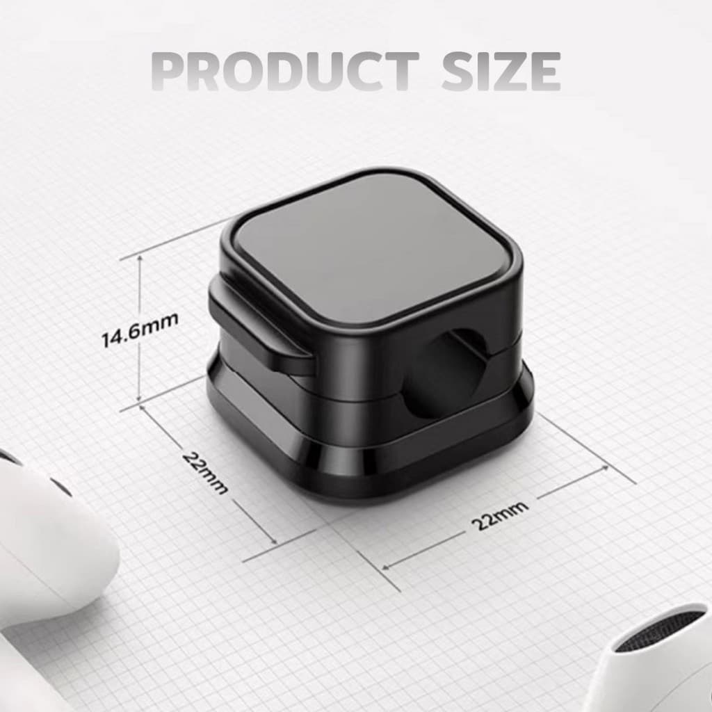 ที่เก็บสายชาร์จ ประเภทแม่เหล็ก สายไฟ อุปกรณ์จัดระเบียบสาย USB 6ชิ้น/แพ็ค ดำหรือขาว cable storage clip รูปที่ 8