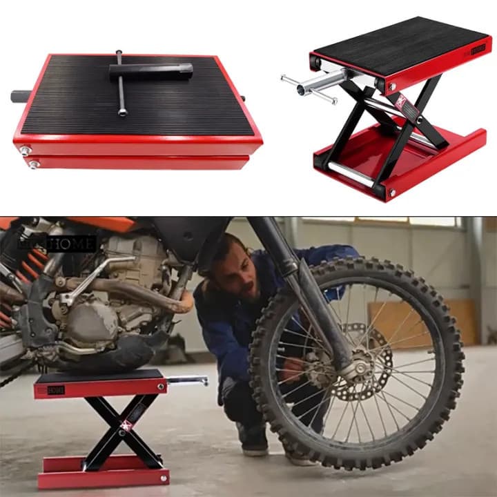 500KG แม่แรงยกรถ สแตนยกรถมอไซค์ ขาตั้งยกรถจักรยานยนต์ motorcycle lift stand แจ็คยกยกรถจักรยานยนต์ ปรับความสูงสุด 34CM รูปที่ 2