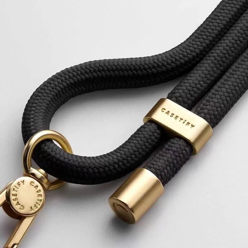 Casetify 6 มม.Bold Braided Rope Strap Retractable ปรับแขวนคอ Crossbody Chain มัลติฟังก์ชั่นเคสโทรศัพท์ Lanyard รูปที่ 3