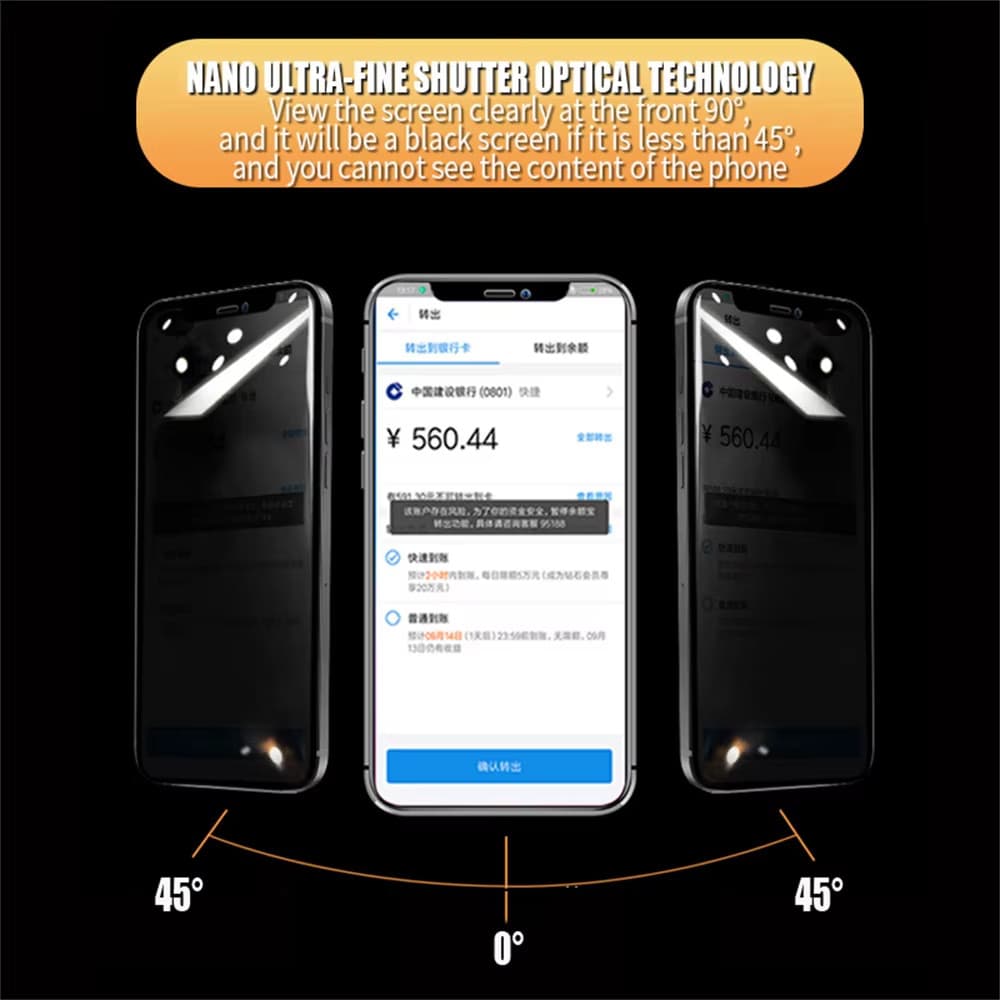 ฟิล์มกันเสือก For iPhone 11 17 13 16 14 15 12 Pro Max 6Plus 7 8 Plus 13 Pro X XS Xs Max XR 12 13 Mini Air ฟิล์มกันมอง รูปที่ 9