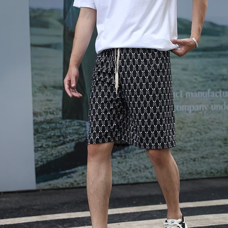 MUHANLU กางเกงขาสั้นสวมใส่สบาย ระบายอากาศได้ดี กางเกงขาสั้นลำลอง เอวยางยืดคุณภาพดีและ ฟรีไซร์ เอว 28-44นิ้ว รูปที่ 9