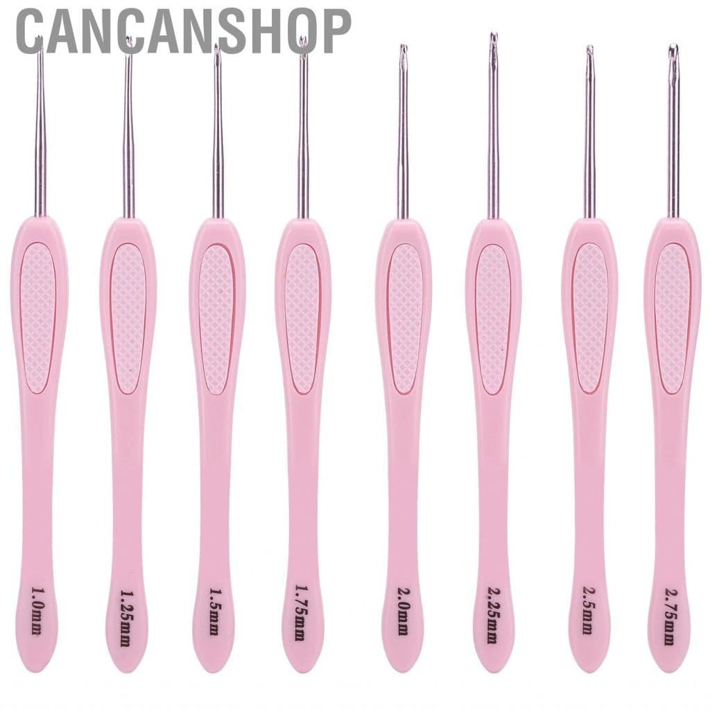 Cancanshop ตะขอโครเชต์ตามหลักสรีรศาสตร์ตั้งค่าเข็มถักราบ รูปที่ 3