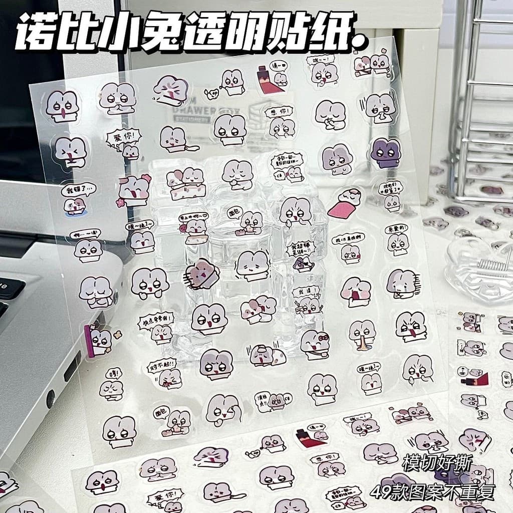 สติ๊กเกอร์โปร่งใสหลายประเภท ดินสอดินสอเล็ก ๆ น้อย ๆ ชุดใหญ่ DIY สติ๊กเกอร์ตกแต่งที่มีมูลค่าสูงนักเรียนปากกาใสกันน้ําสติ๊กเกอร์ผีเสื้อ รูปที่ 6
