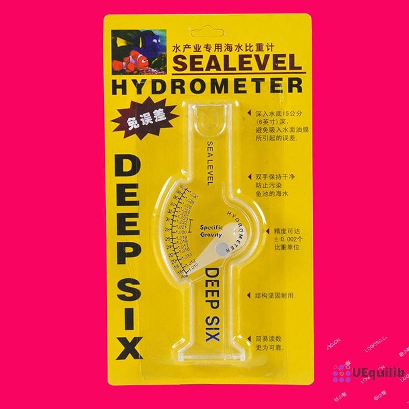 Uequilib ความแม่นยําสูงน้ําทะเล Hydrometer ปลาอัตโนมัติ Hydrometer โปร่งใสเครื่องวัดความเค็มใหม่ รูปที่ 8