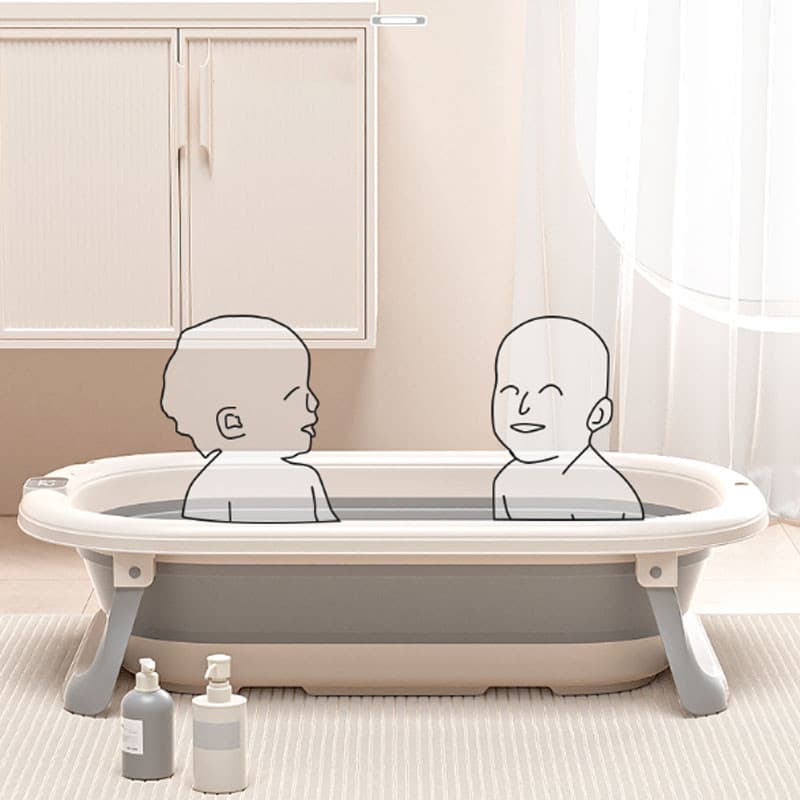Berma Baby อ่างอาบน้ำเด็ก อ่างอาบน้ำเด็กพับได้ 0-4 ปี อัจฉริยะ อาบน้ำเด็ก ที่รองอาบน้ำเด็ก รูปที่ 8