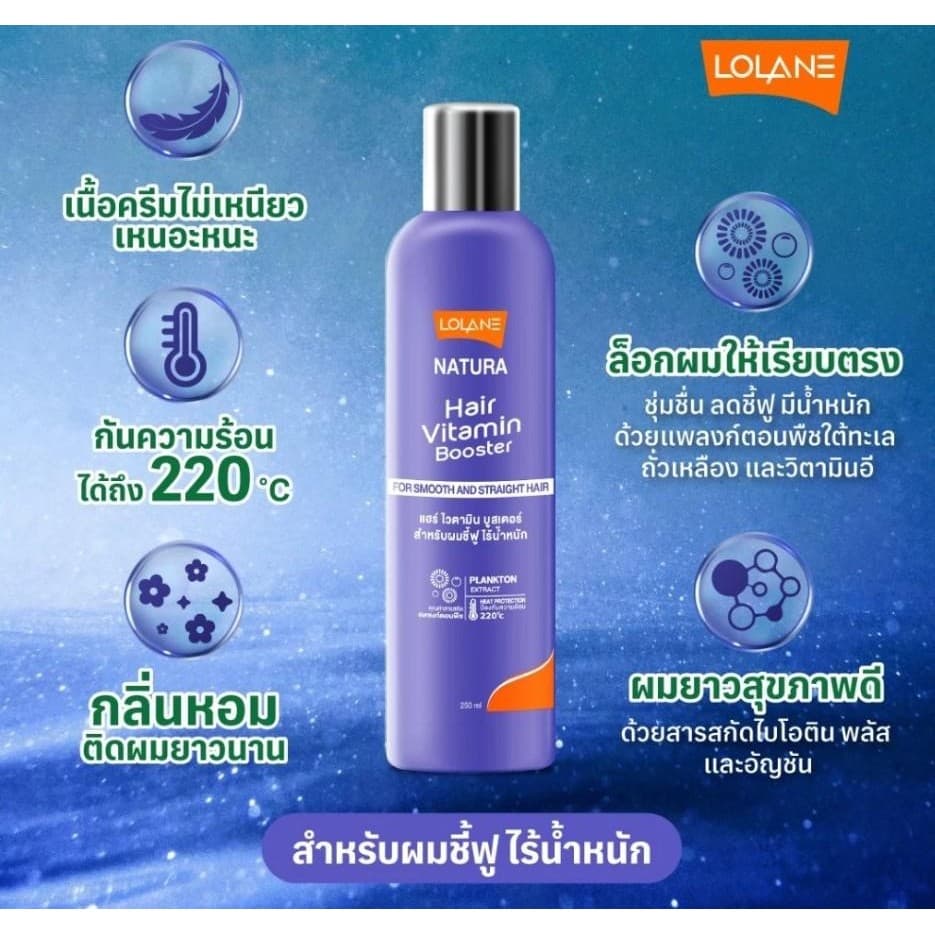โลแลน เนทูร่า แฮร์ไวตามิน บูสเตอร์ บำรุงผม แห้งเสีย แตกปลาย Lolane Natura Hair Vitamin Booster 20ml. รูปที่ 5