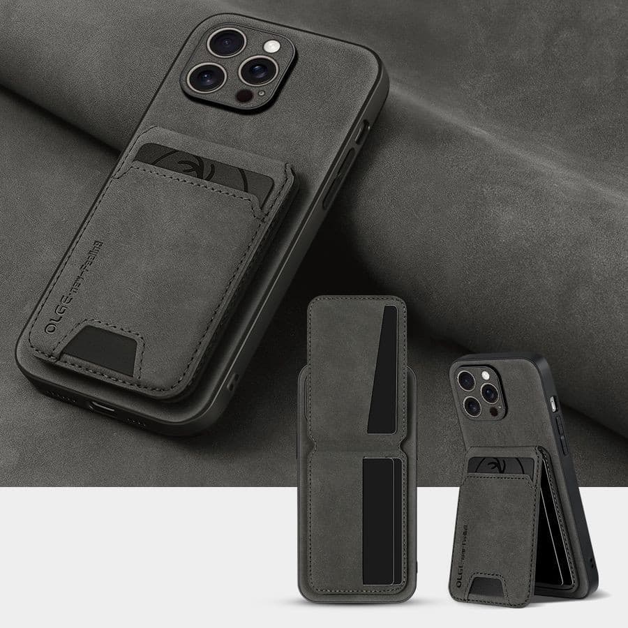 ซองหนังใส่บัตร เหมาะสําหรับ IPhone 15 16pro Max 14 15 Pro 13 12 Frosted Hard เคสกันกระแทก รูปที่ 3