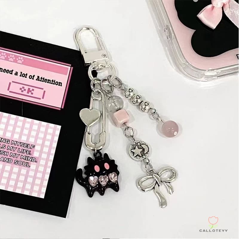 Sweet Coolลูกปัดพวงกุญแจกระเป๋าเคสหูฟังจี้น่ารักเคสโทรศัพท์จี้ ห่วงโซ่โทรศัพท์ พวงกุญแจสายคล้องโทรศัพท์