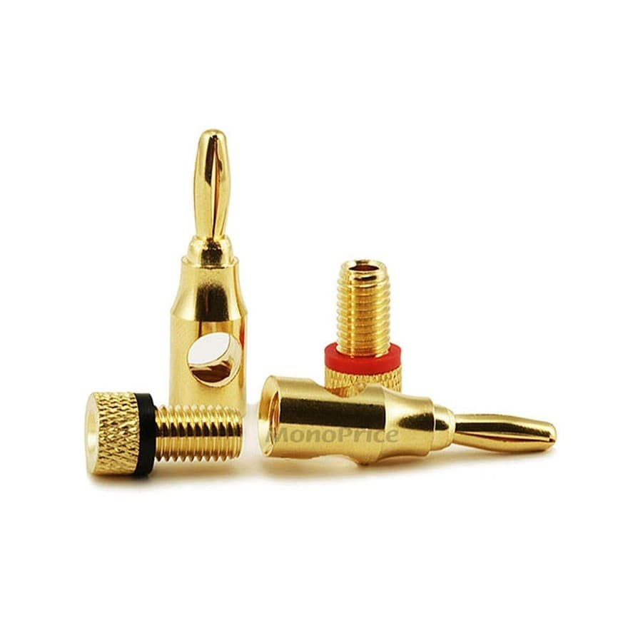 บานาน่าแจ็ค ส่งจากไทย หัวปลั๊ก ชุบทอง 6 ชิ้น Gold Banana Plugs Jack 4mm 6 ชิ้น แจ็ค เครื่องเสียง ลำโพง รูปที่ 8