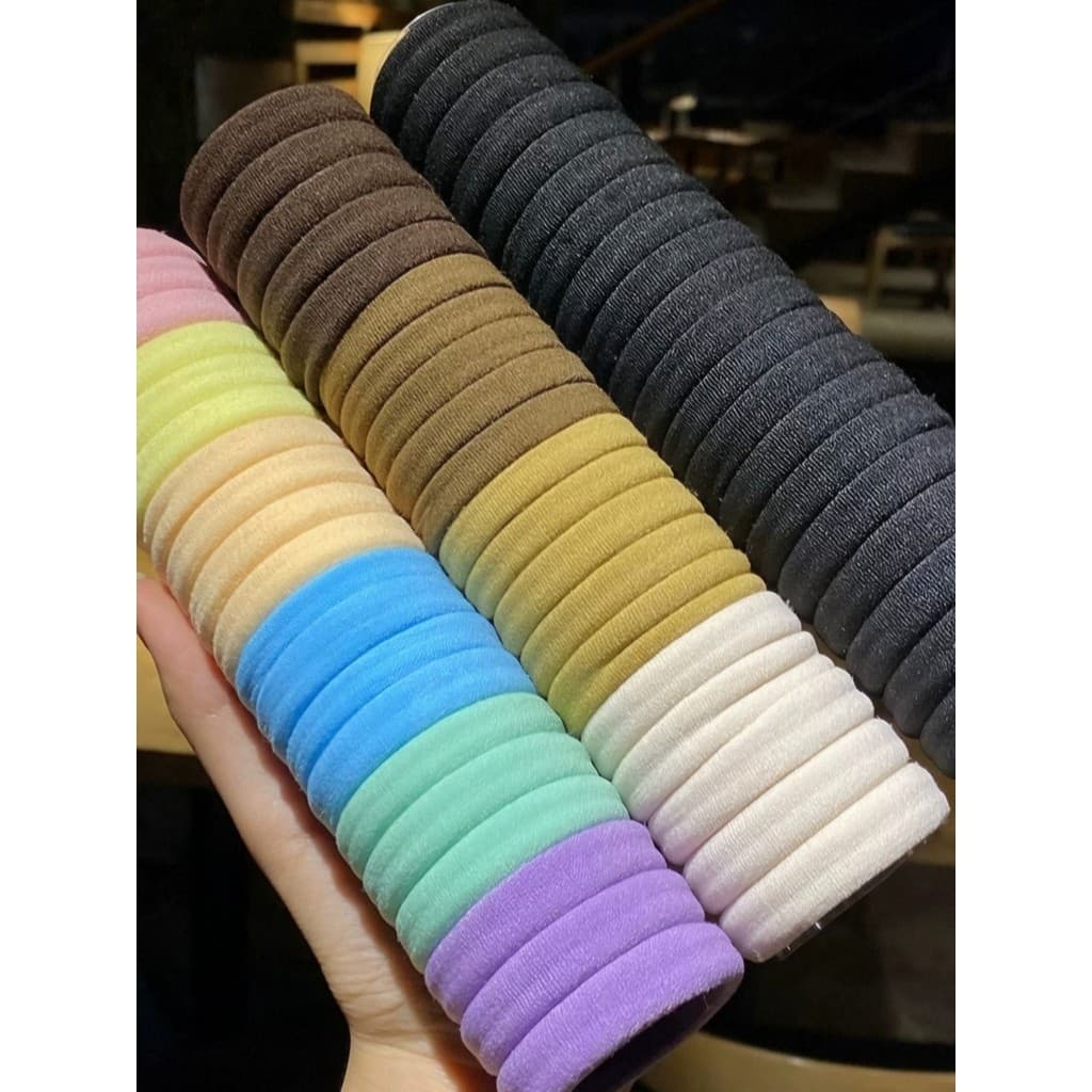 Cilset ยางมัดผมผ้ากำมะหยี่ ฟีลเกาหลี 20ชิ้นต่อ1กล่อง 9บาท ถูกมาก /TM-1 รูปที่ 6