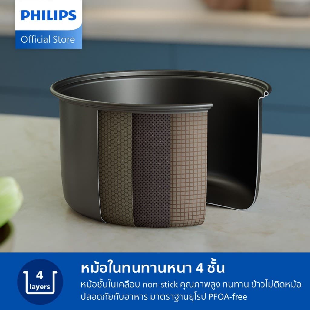 Philips Rice Cooker หม้อหุงข้าว HD3008/30 รูปที่ 3