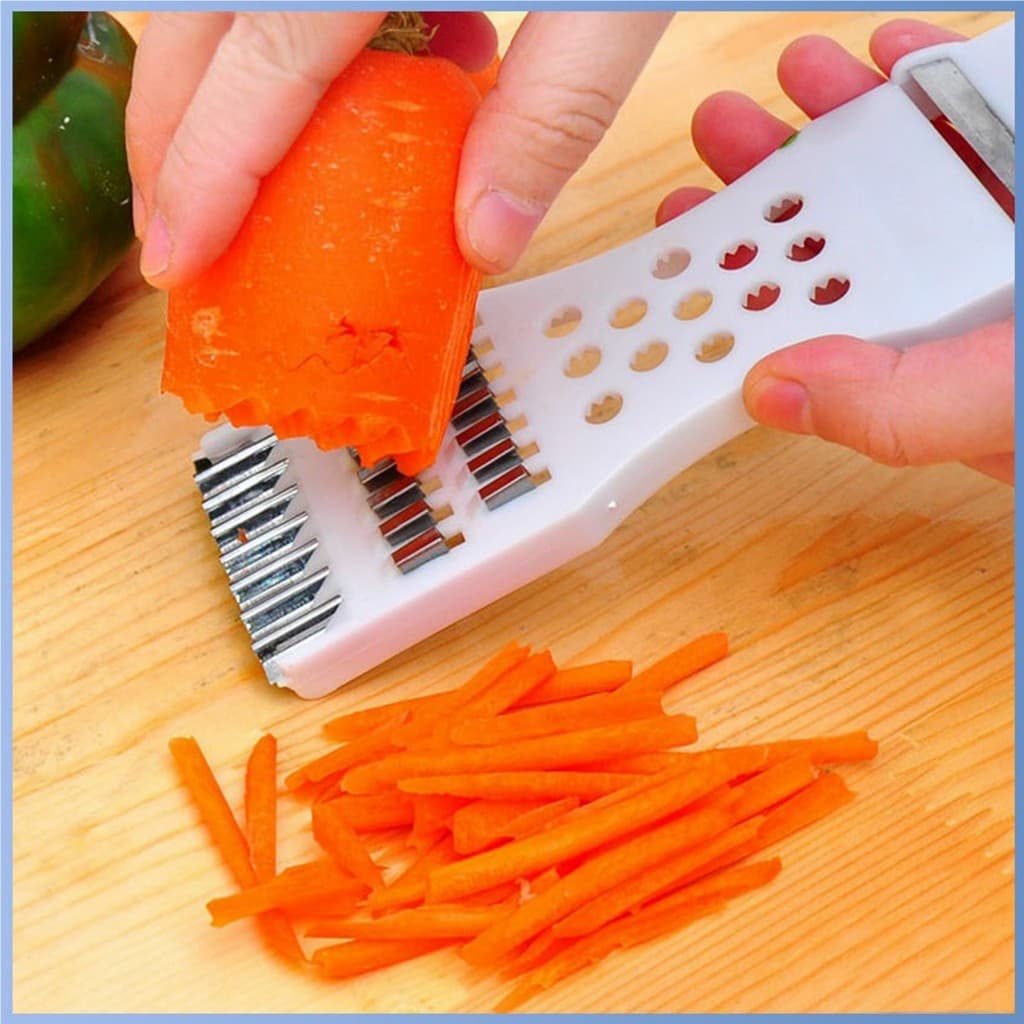 มีดปอกผลไม้ ที่ขูดมะละกอ เครื่องตัดผักเอนกประสงค์ แบบหนา 5in1 veggie chopper รูปที่ 3