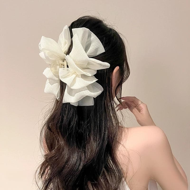 ผู้หญิง Bling สูงผูกผมหางม้าคลิปผมกล้วย Hairpin เกาหลี Headwear รูปที่ 6