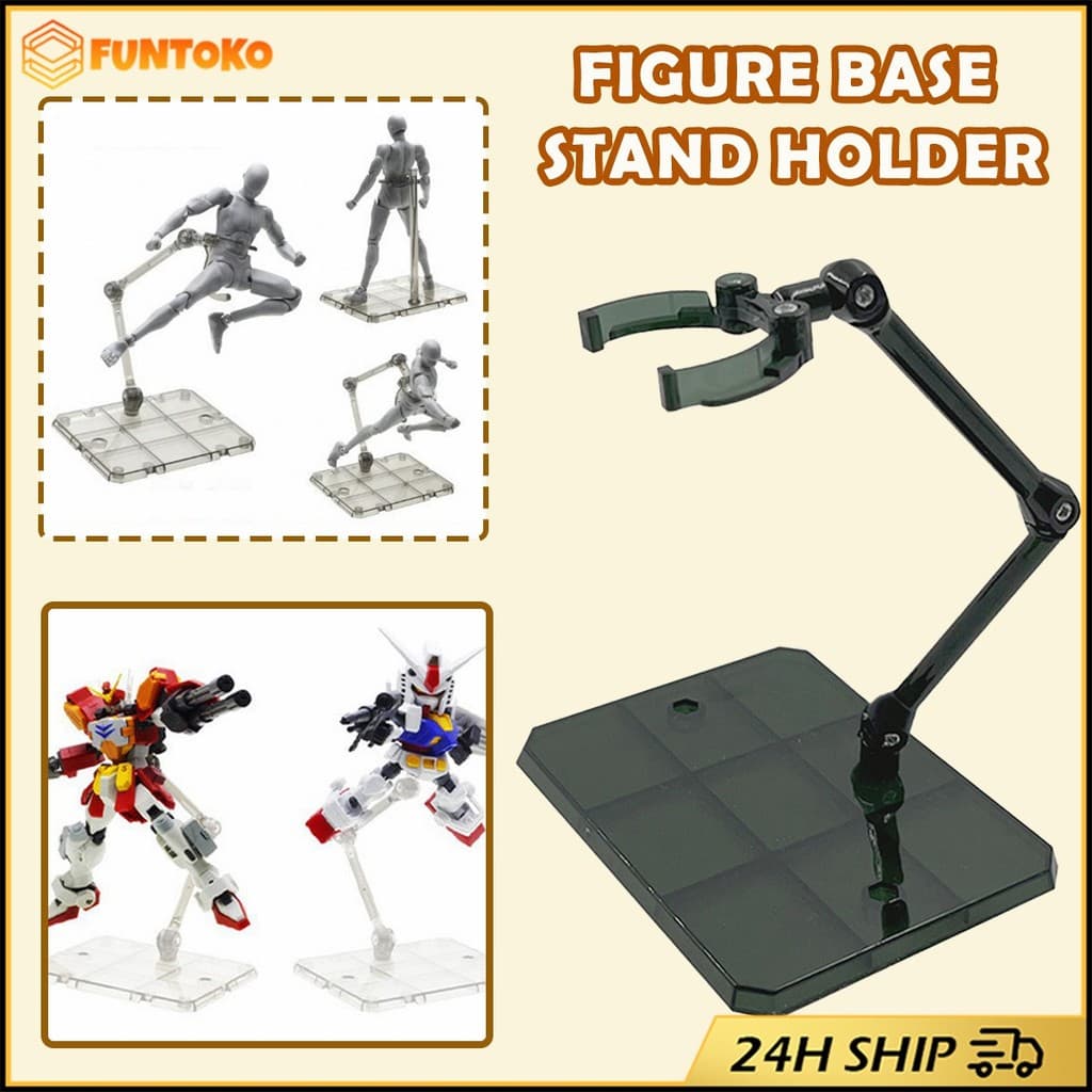 สินค้ามีคุณภาพ ฐานขาตั้งฟิกเกอร์ ขาตั้งโมเดลกันดั้ม สำหรับHG RG ROBOT และ1/144 1 ชุด รูปที่ 1