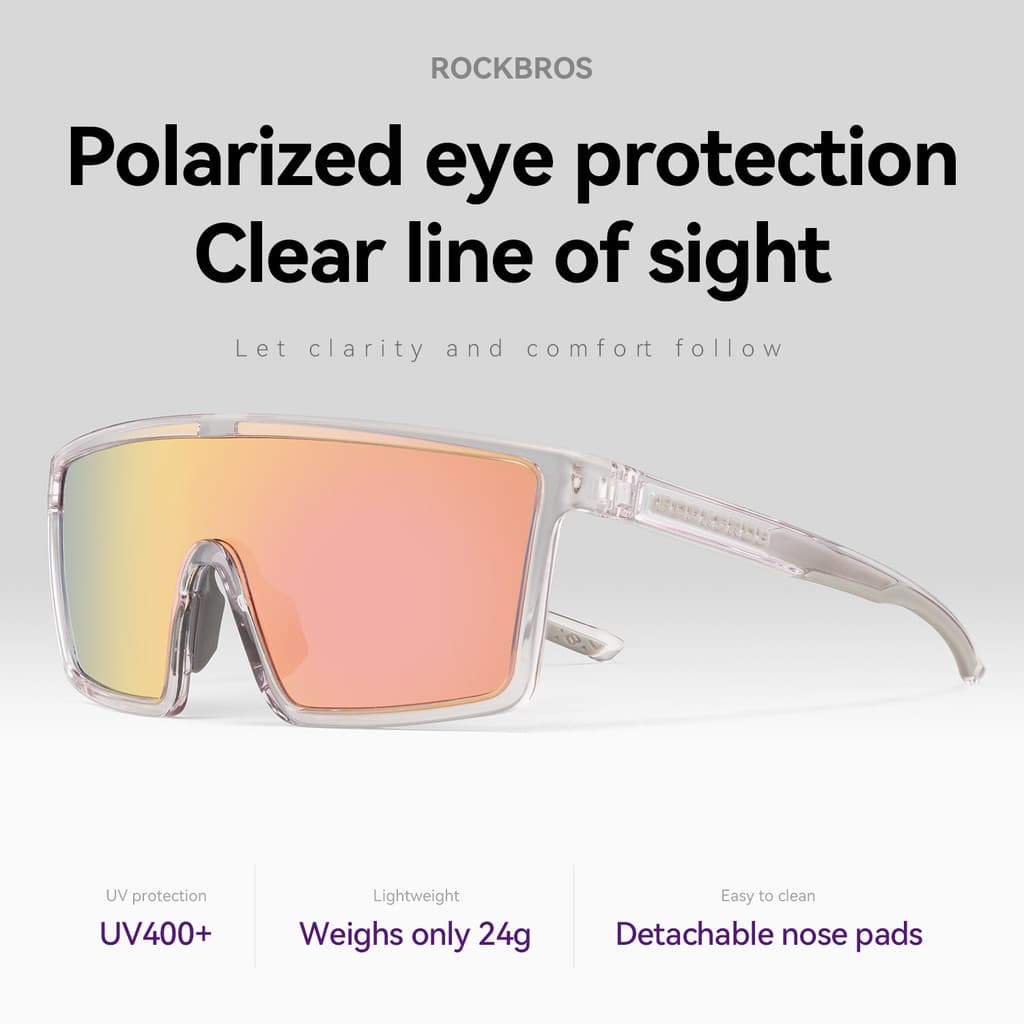 Rockbros แว่นตาขี่จักรยานโพลาไรซ์ Sunglses น้ําหนักเบา Anti-UV400 + Sport Photochromic แว่นตากันแดดแบบพกพา MTB รูปที่ 2