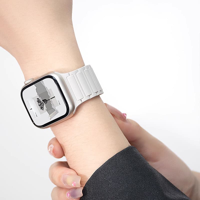 กีฬามีแม่เหล็กซิลิโคนสายรัด for Iwatch Series 11 10 9 8 7 6 5 4 3 2 Apple Watch Ultra 3 2 49 SE 46 45 42 41 40 44 38 มม รูปที่ 8