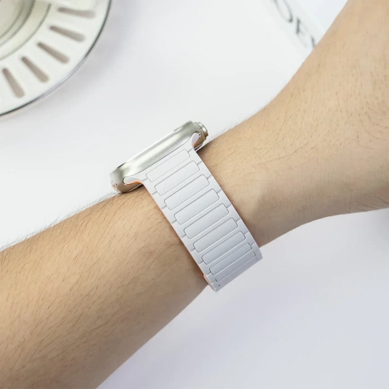 กีฬามีแม่เหล็กซิลิโคนสายรัด for Iwatch Series 11 10 9 8 7 6 5 4 3 2 Apple Watch Ultra 3 2 49 SE 46 45 42 41 40 44 38 มม รูปที่ 5