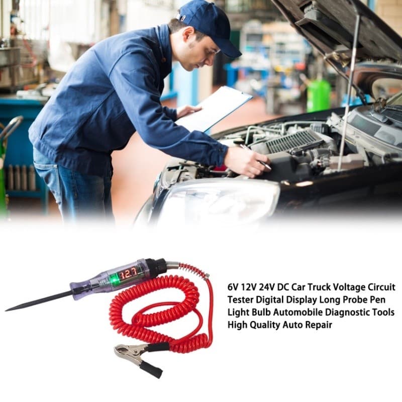 MOTUS ไขควง ไขควงวัดไฟ ไขควงเช็คไฟรถยนต์ ชุดเครื่องมือตรวจเช็คไฟรถยนต์ 6-12-24V Car Truck Voltage Circuit Tester Digital รูปที่ 4