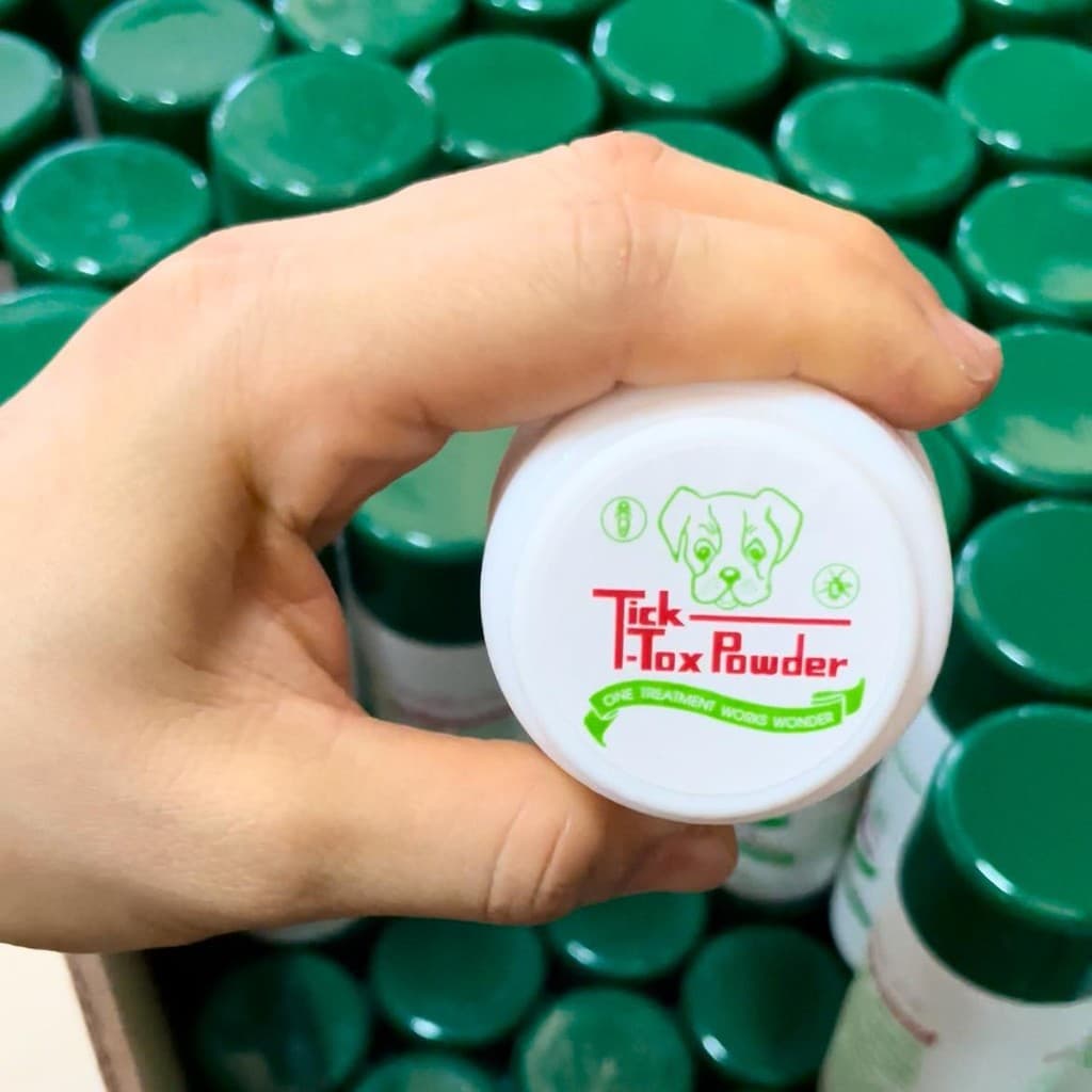 6โหล แป้งหมา แป้งโรยตัวสุนัข แป้งโรยเห็บหมัด เหา ไร Tick tok power 180g รูปที่ 2