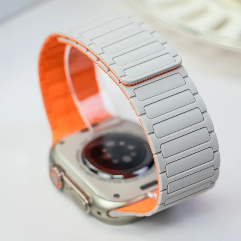 กีฬามีแม่เหล็กซิลิโคนสายรัด for Iwatch Series 11 10 9 8 7 6 5 4 3 2 Apple Watch Ultra 3 2 49 SE 46 45 42 41 40 44 38 มม รูปที่ 4