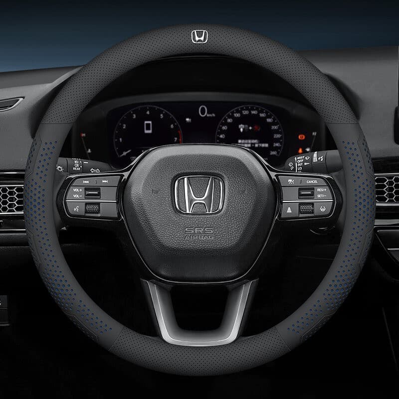 รถ Ultrathin พวงมาลัย,หนัง Ultra-Thin Anti Slip และดูดซับเหงื่อสําหรับ Honda City Civci Fit Jazz HRV BRV CRV WRV Brio Accord ตะกั่ว mobilio Mugen ประเภท RS รถ รูปที่ 4