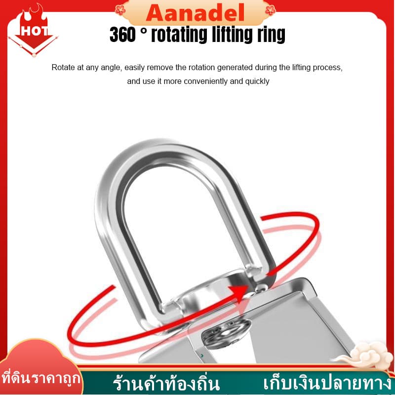 AAM15-M50 รอกเชือกสแตนเลส รอกสแตนเลส 304 หัวรอกล้อหมุน ขนาด 304 Stainless Steel Single Pulley Roller รอกเชือกสเตนเลส รูปที่ 7