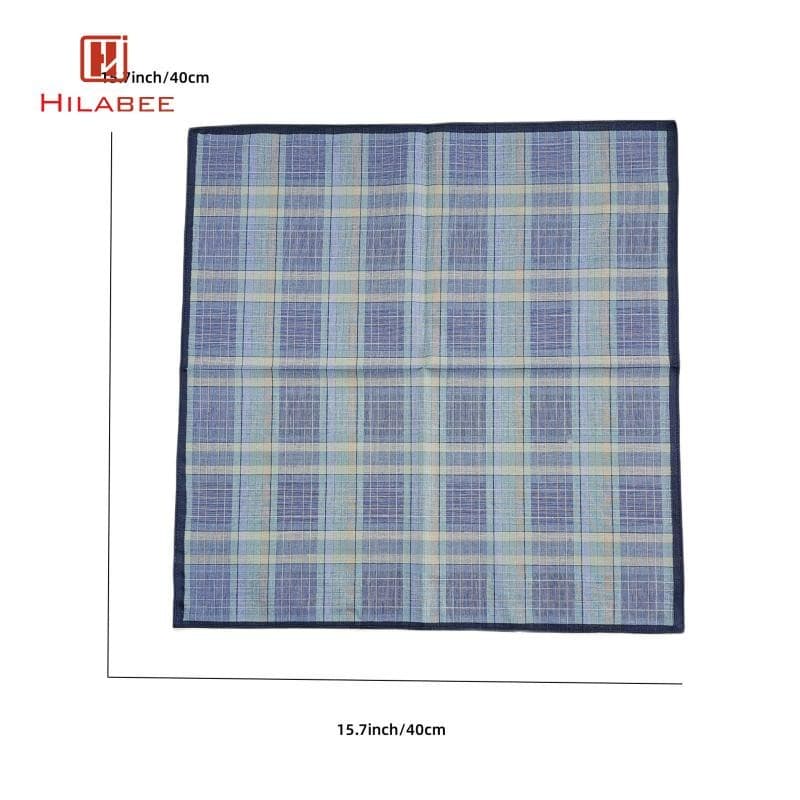 ผ้าเช็ดหน้าผู้ชายผ้าฝ้าย 6 ชิ้น ผ้าขนหนูเหงื่อ Premium 40x40 ซม. ลายทาง รูปที่ 8