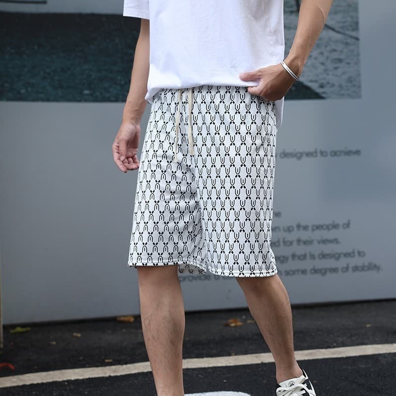 MUHANLU กางเกงขาสั้นสวมใส่สบาย ระบายอากาศได้ดี กางเกงขาสั้นลำลอง เอวยางยืดคุณภาพดีและ ฟรีไซร์ เอว 28-44นิ้ว รูปที่ 6