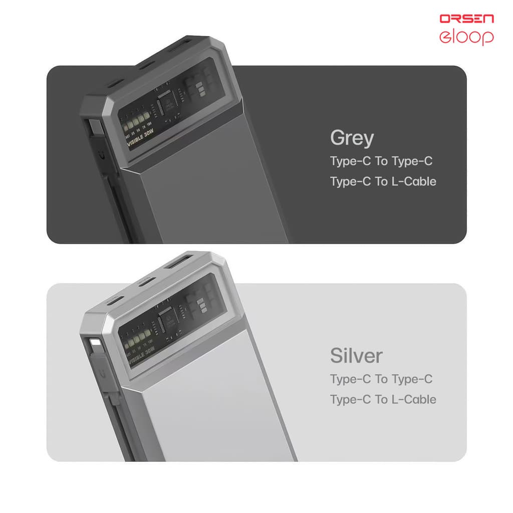 Orsen by Eloop E59 แบตสำรอง 20000mAh ชาร์จเร็ว PD 45W QC 3.0 PowerBank Type C พาวเวอร์แบงค์ รูปที่ 2