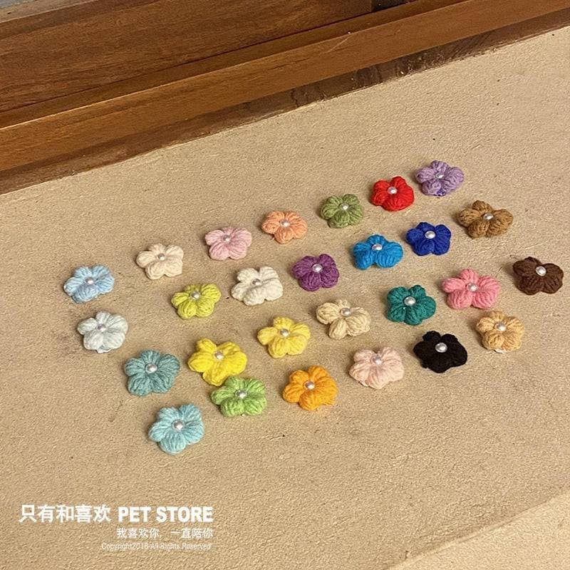กิ๊บติดผมสัตว์เลี้ยงแฮนด์เมด Mini Hair Breaks สัตว์เลี้ยง BB คลิปโบว์ Shihtzu กิ๊บติดผมอุปกรณ์เสริมแมว Headwear Yorkshire Marzis Bichon รูปที่ 7
