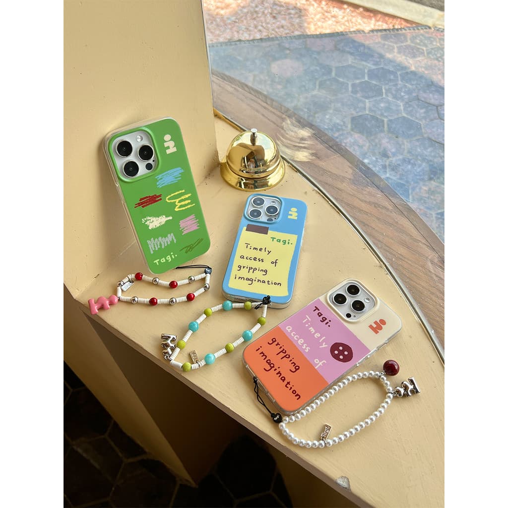 Tagi. Imagine Phone Chain Pearl Letter Natural Stone Acrylic Phone Charms รูปที่ 8