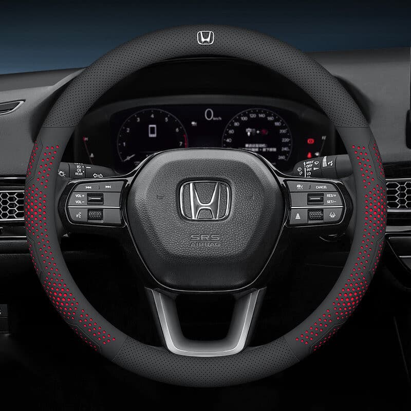 รถ Ultrathin พวงมาลัย,หนัง Ultra-Thin Anti Slip และดูดซับเหงื่อสําหรับ Honda City Civci Fit Jazz HRV BRV CRV WRV Brio Accord ตะกั่ว mobilio Mugen ประเภท RS รถ รูปที่ 3