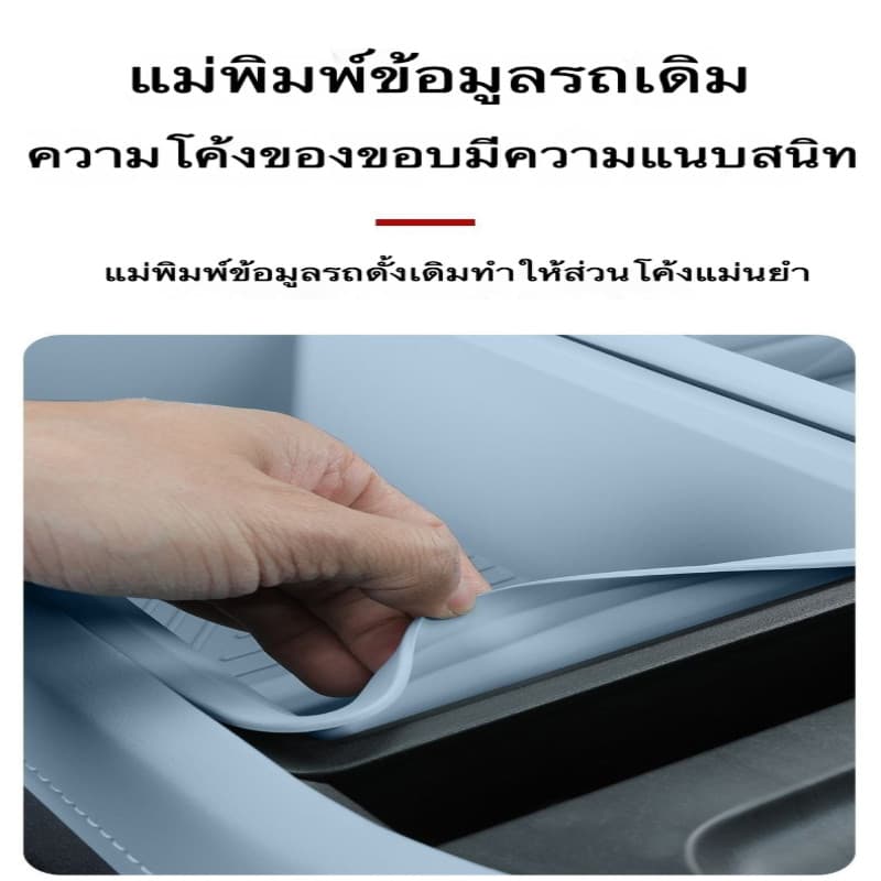 Deepal S05 ซิลิโคน กล่องเก็บของกลางคอนโซล ใส่แก้วน้ำสีส้ม แผ่นรองแก้วชาร์จไร้สาย ของแต่งรถยนต รูปที่ 2
