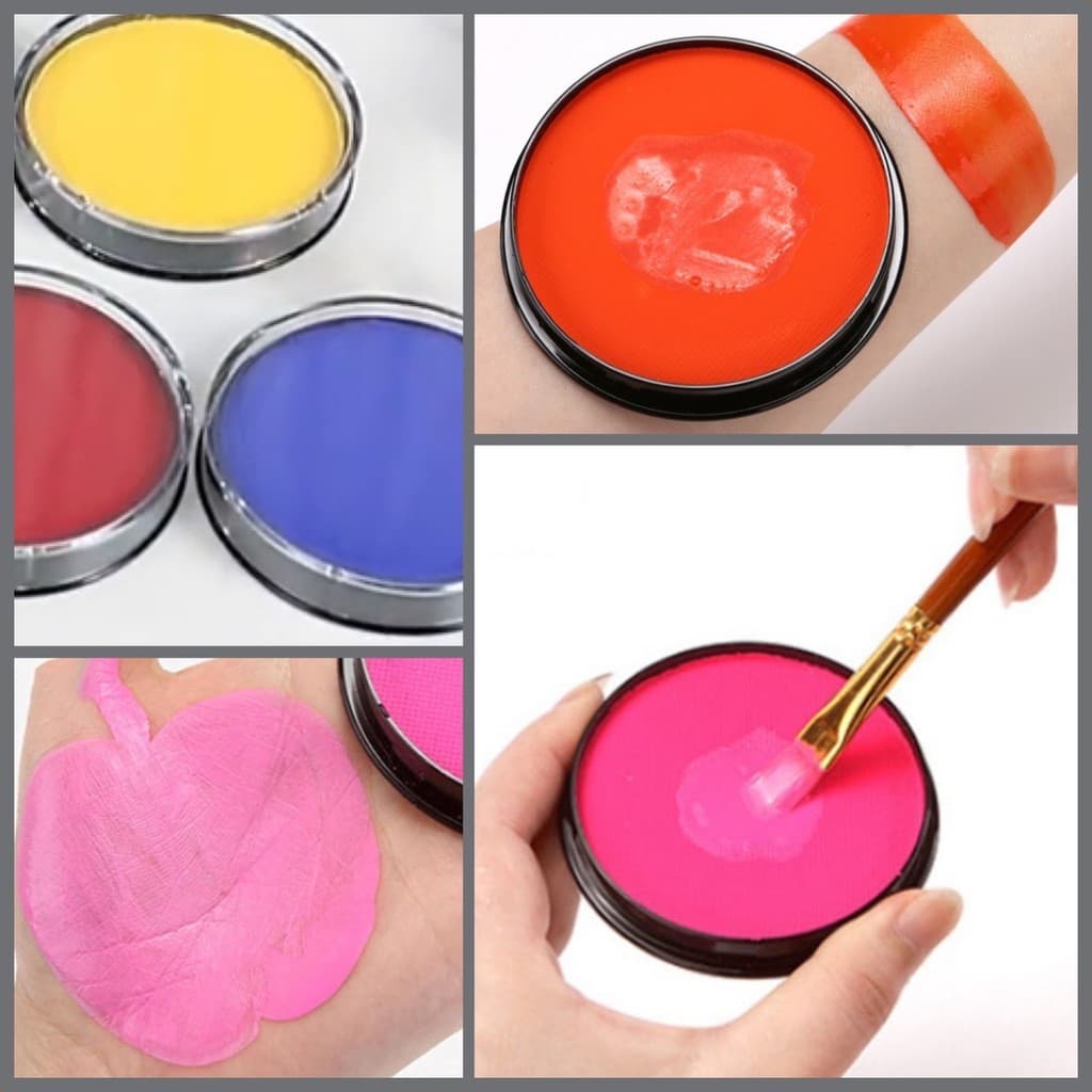 สีน้ำ ทาหน้า สีพรางหน้า เพ้นท์หน้า สีทาหน้า บอดี้เพ้นท์ กิจกรรมปาร์ตี้ ภาคสนาม ไร้สารพิษ ล้างออกง่าย เกรดพรีเมี่ยม รูปที่ 4
